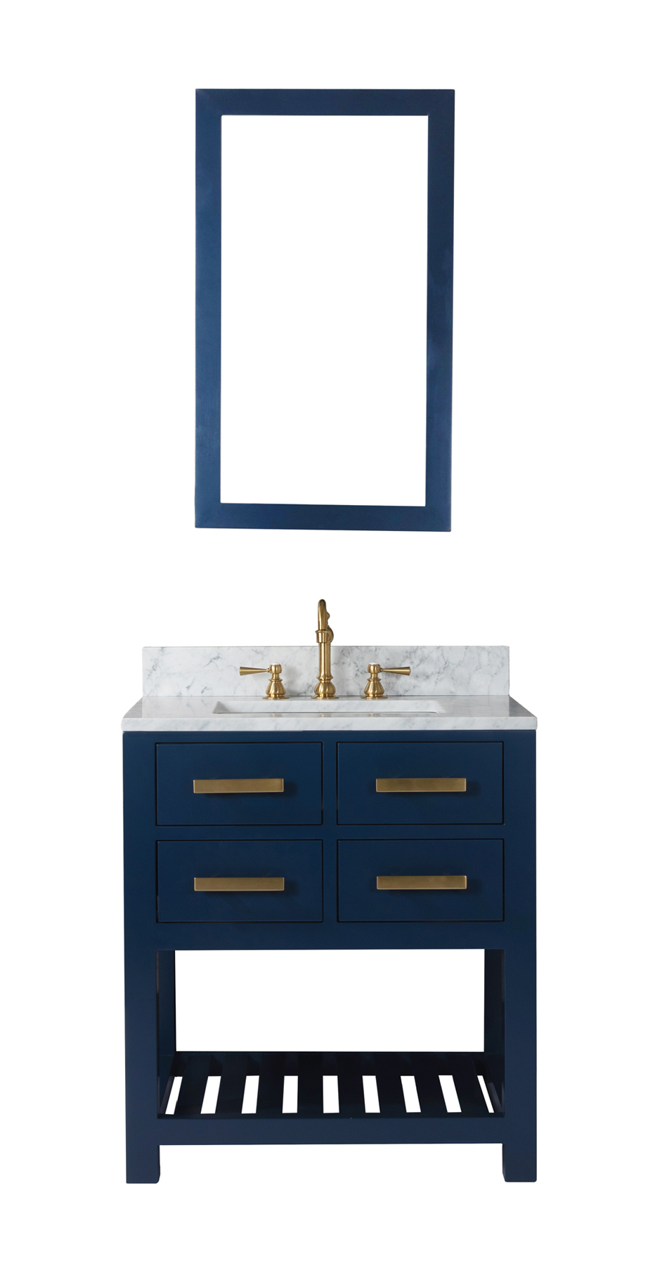 30 Inch Monarch Blue Single Sink Bathroom Vanity From The Madalyn Collection