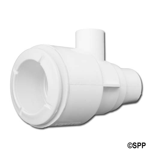 Body Assembly, Jet, Waterway Poly Gunite, 1-1/2"Spg Water x 1"Spg Air w/ Threaded Retainer Ring, Niche Adapter, Wall Fitting