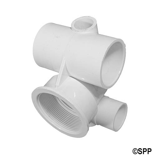 Jet Body Only,WATERW,Poly Jet,1"S Air X 1-1/2"S Water w/Top Plug Hole,Less Wall Fitting,2-5/8"Hole Size
