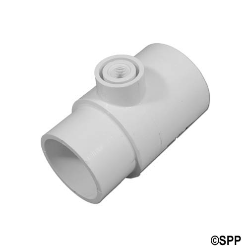 Fitting, PVC, Adapter Tee, 2"S x 2"Spg x 3/8"Air Bleed