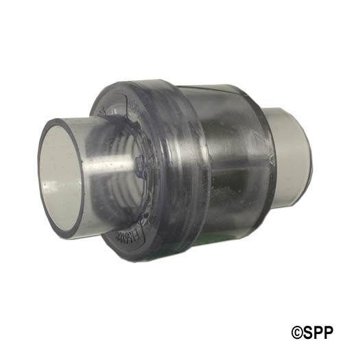 Check Valve, Air, Waterway, 1/4lb Spring, 1-1/2"S, Clear