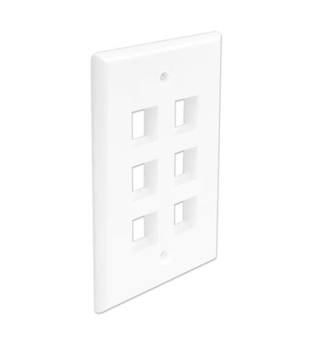 FP06PWH 6 PORT FACE PLATE WHITE