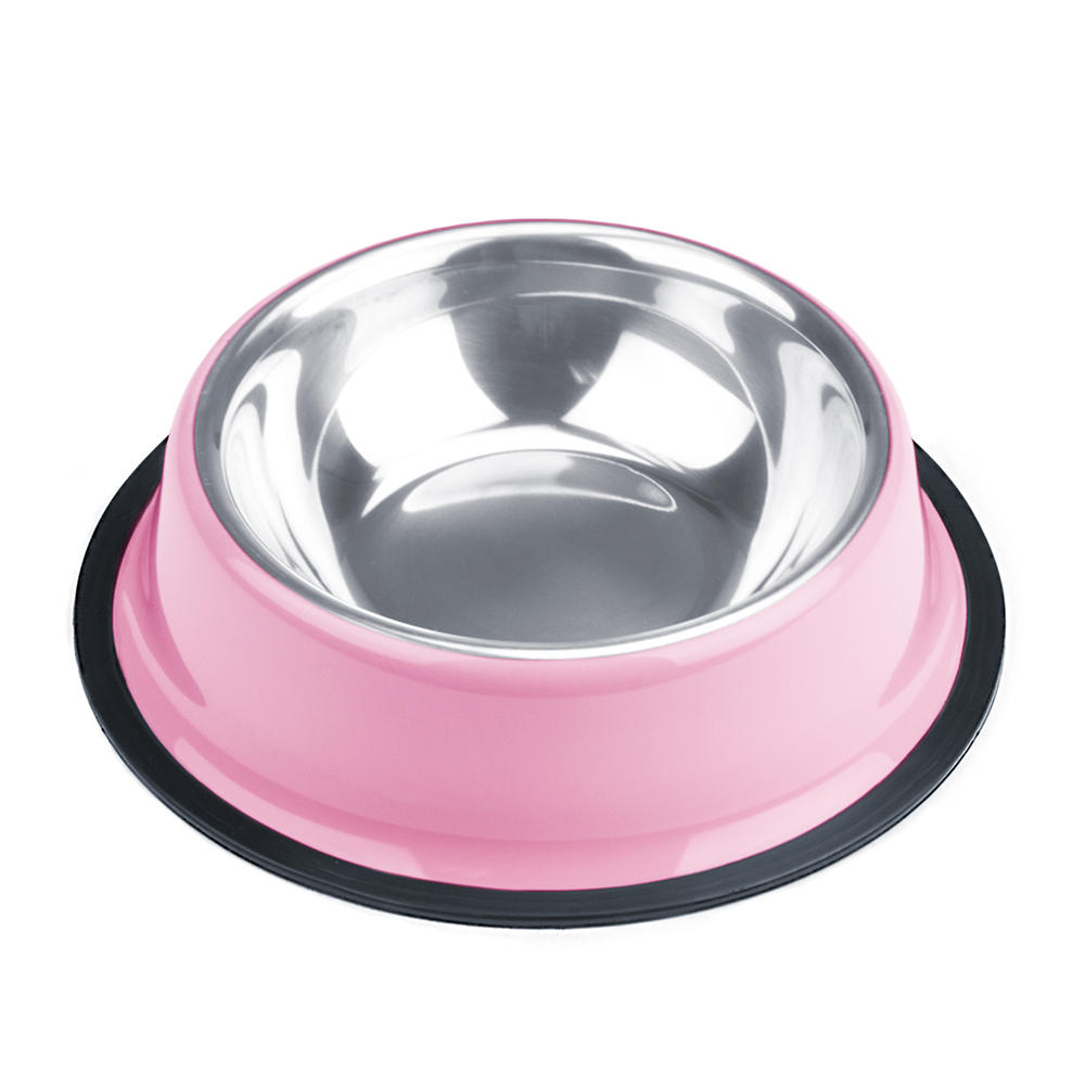 8oz. Pink Stainless Steel Dog Bowl