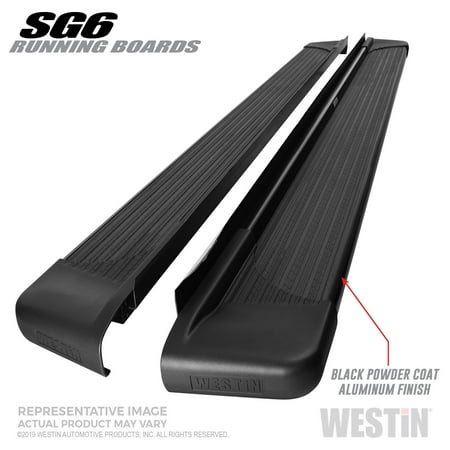 79 INCHES BLACK SG6 RUNNING BOARDS (BRKT SOLD SEP)
