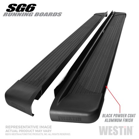 89.5 INCHES BLACK SG6 RUNNING BOARDS (BRKT SOLD SEP)