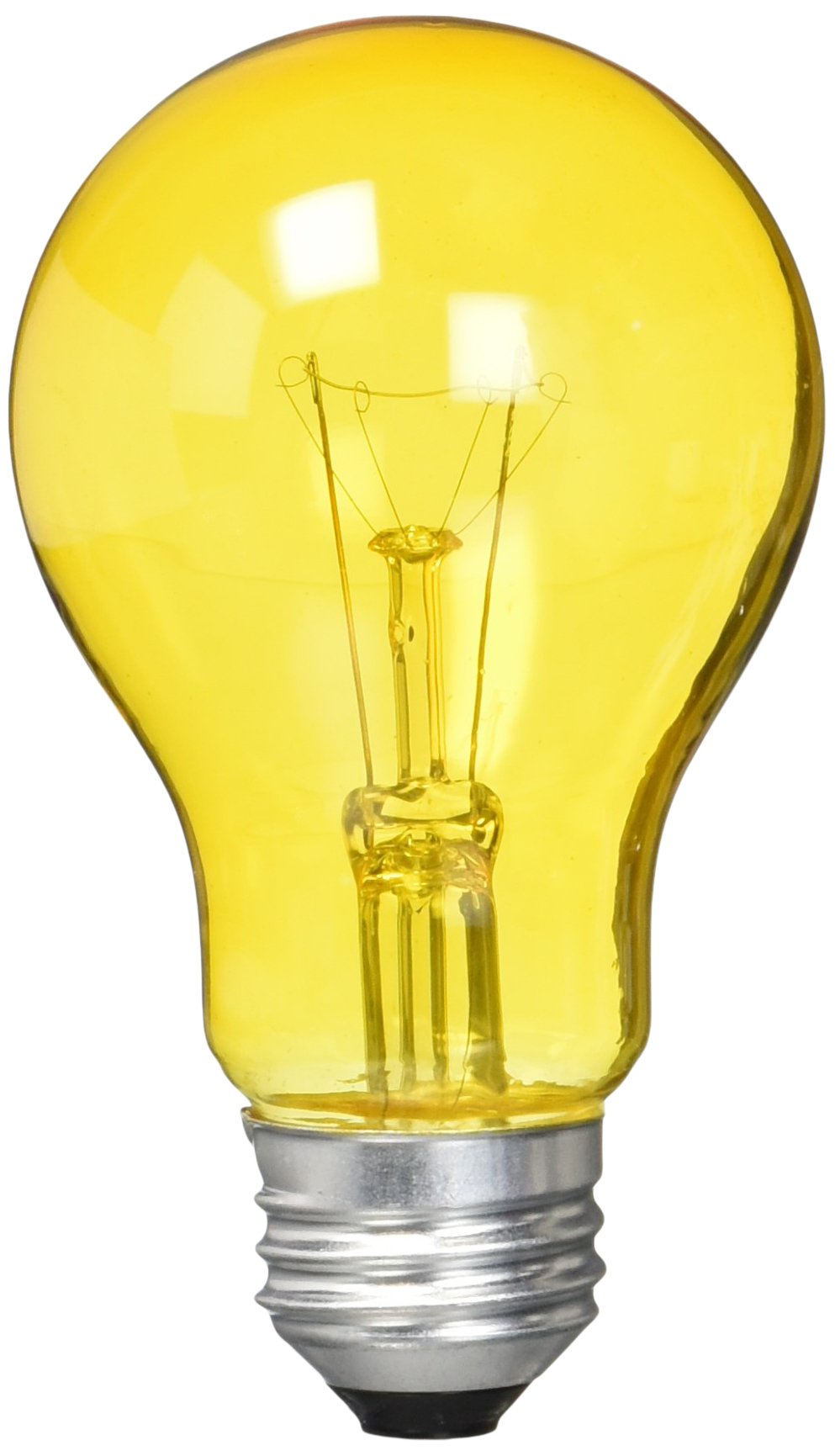 25W A19 Incandescent Transparent Amber E26 (Medium) Base, 120 Volt, Box