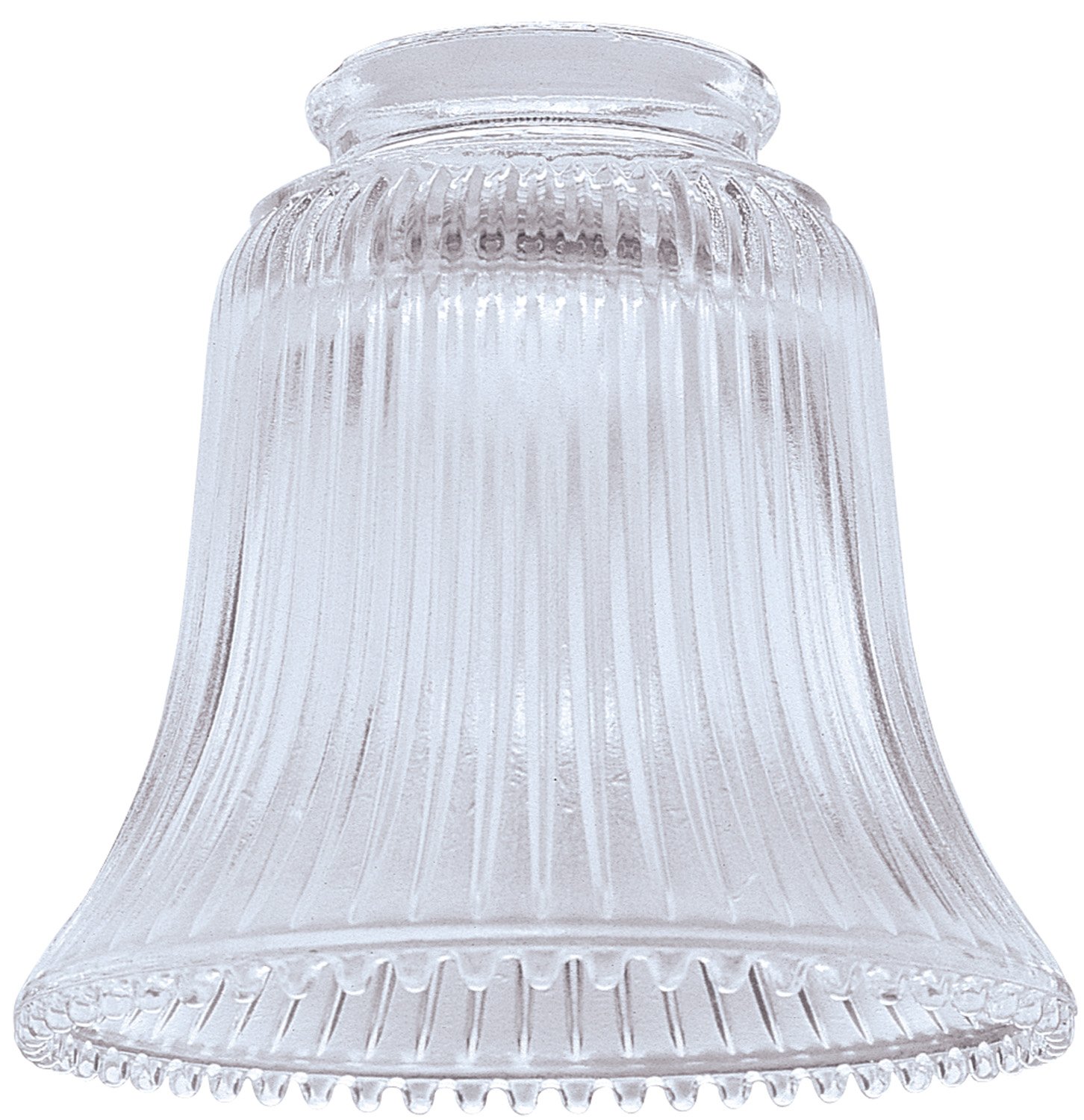 Clear Ribbed Bell Shade