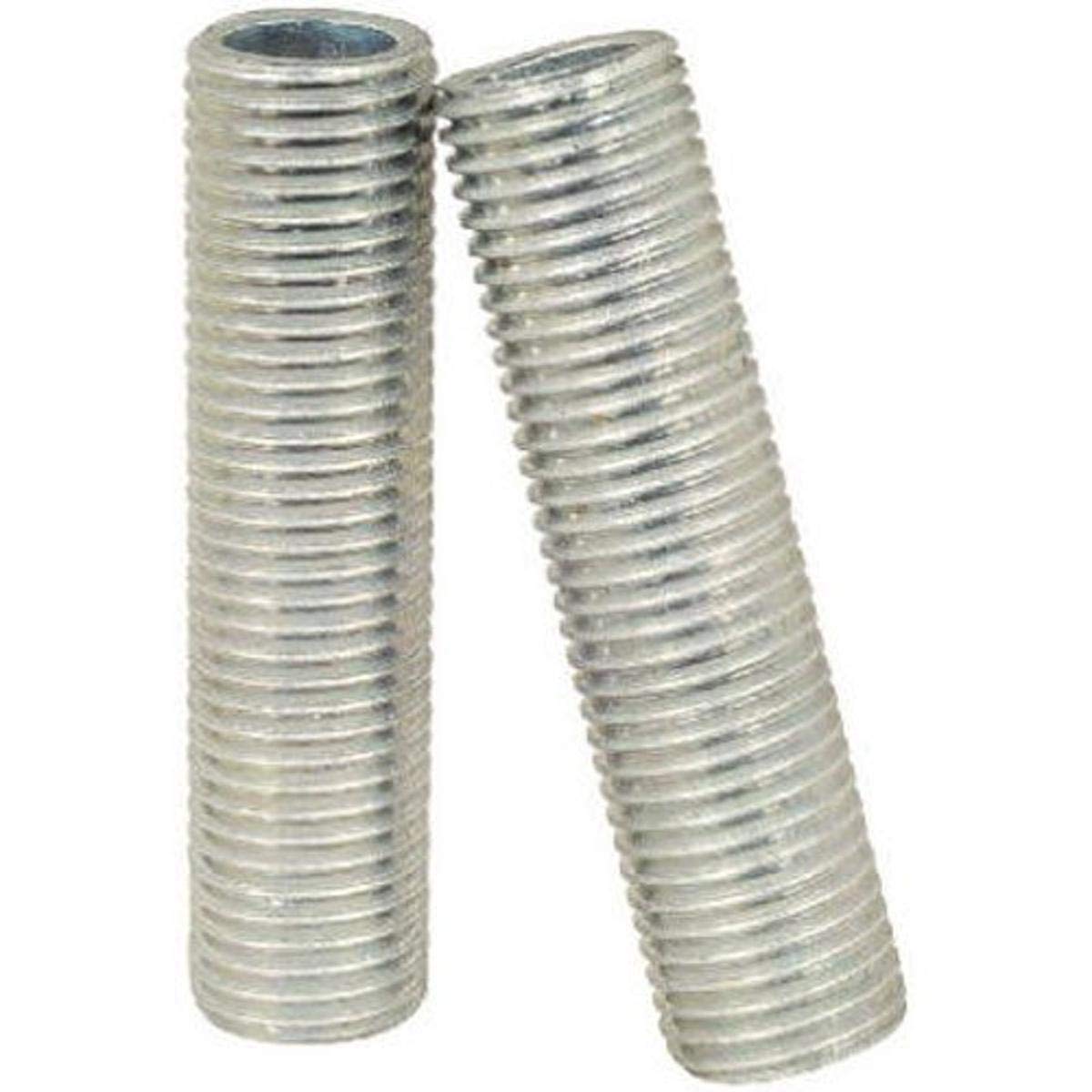 4 Steel Nipples Zinc-Plated 1 1/2" Long