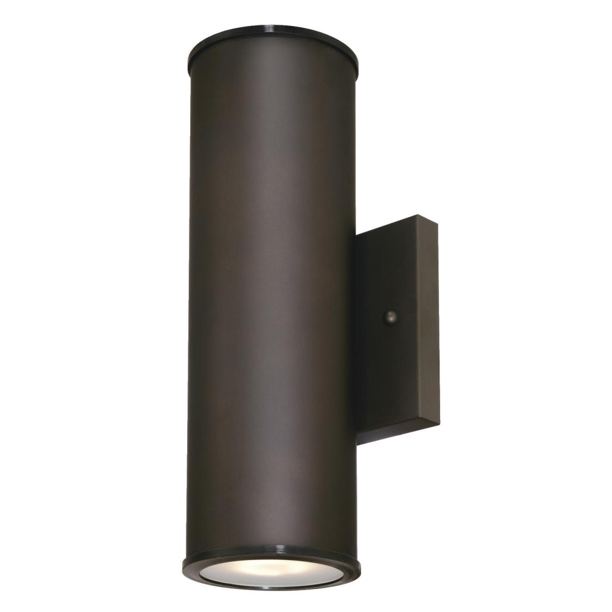 2 Light LED Up and Down Light Wall Fixture Oil Rubbed Bronze Finish with Frosted Glass Lens