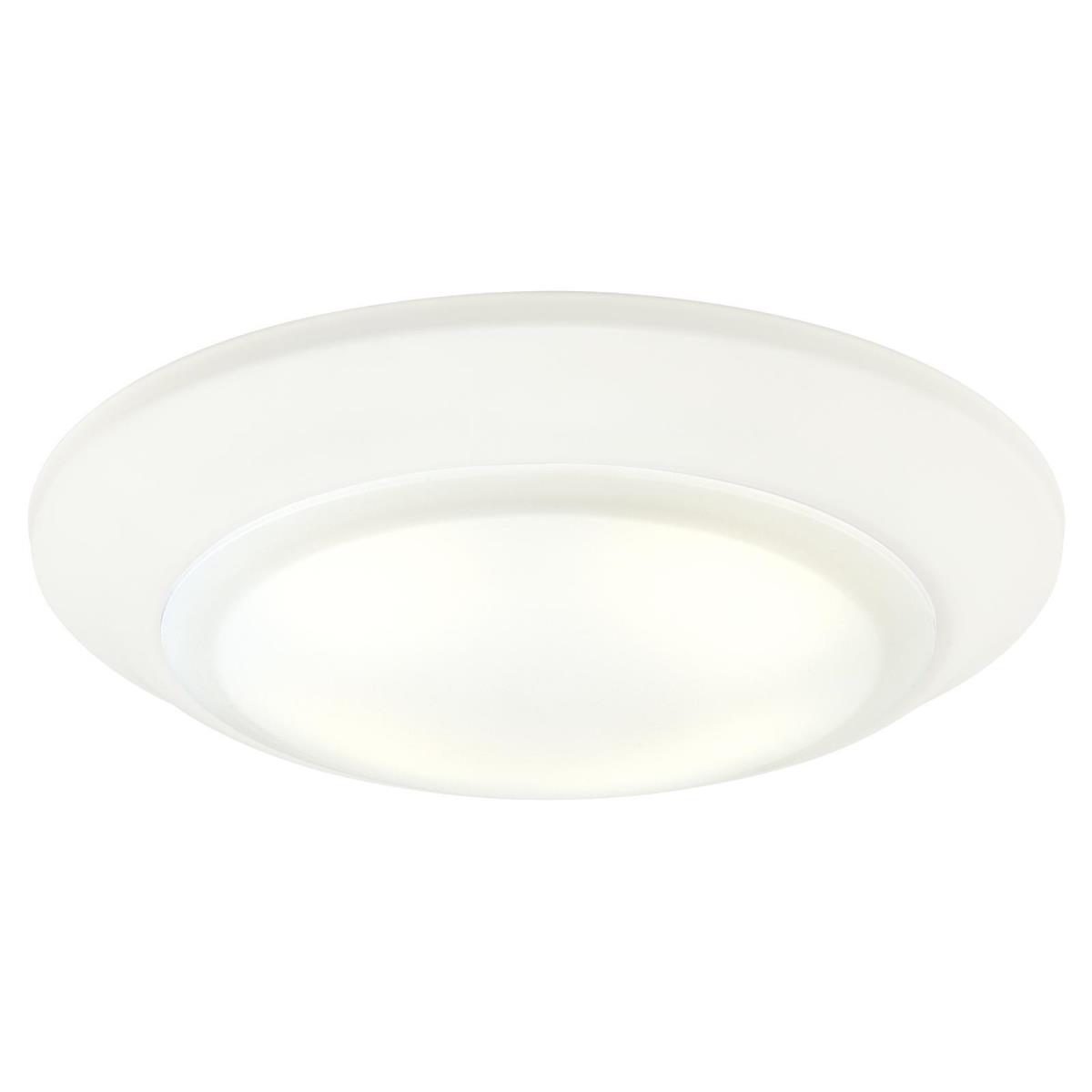 Large LED Surface Mount White Finish with Frosted Lens