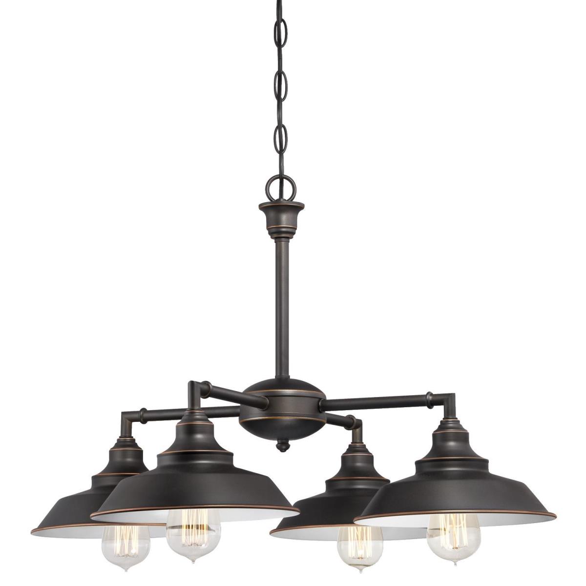 4 Light Chandelier/Semi-Flush Oil Rubbed Bronze Finish with Highlights