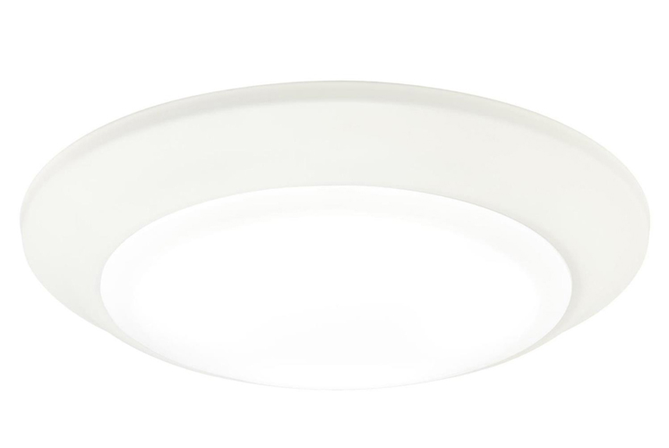 7-3/8" LED Surface Mount White Finish with Frosted Lens, 5000K