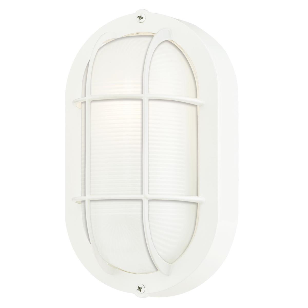1 Light Wall Fixture White Finish with White Glass Lens