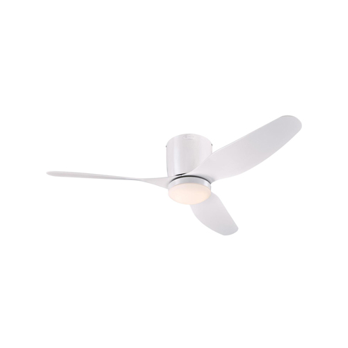 46 in. White Finish White ABS Blades Opal Frosted Glass