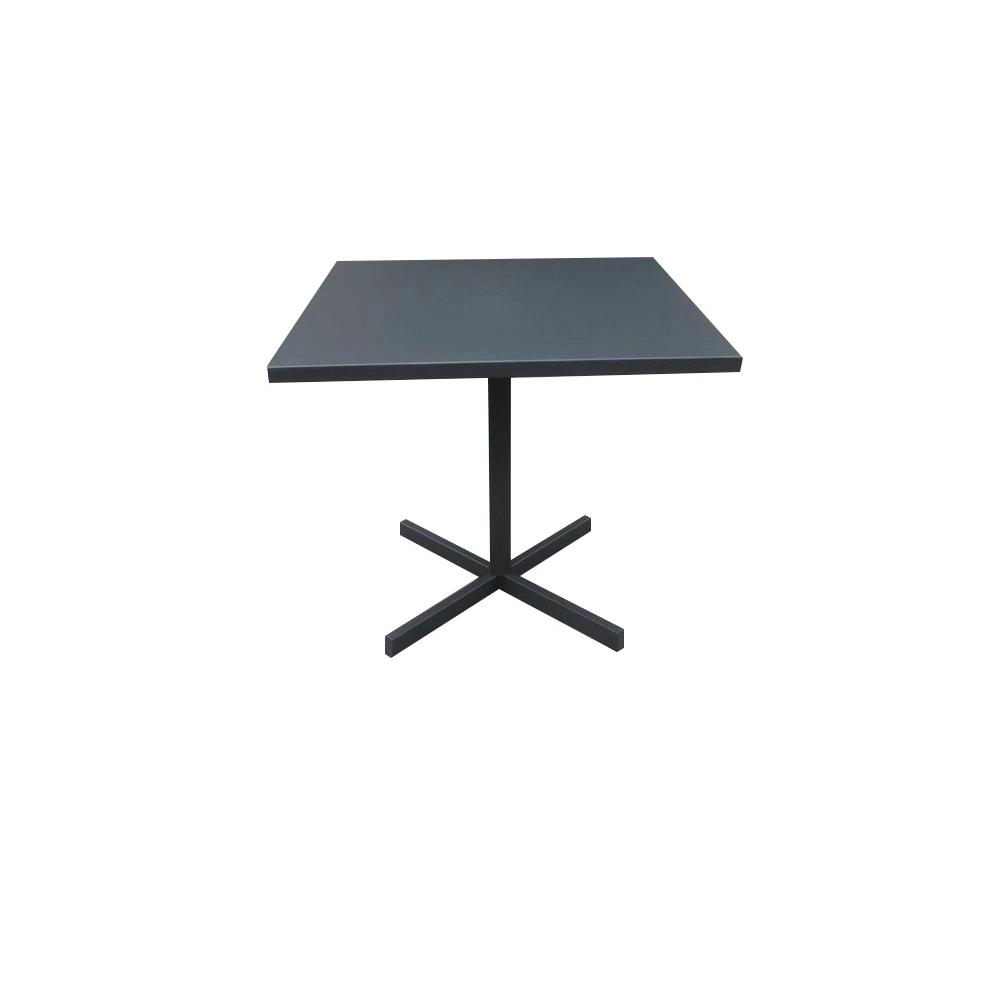 Belle Indoor/Outdoor Folding Square Dining Table in Grey Steel, 2mm steel top, E-coating and powdercoating finish in anthracite