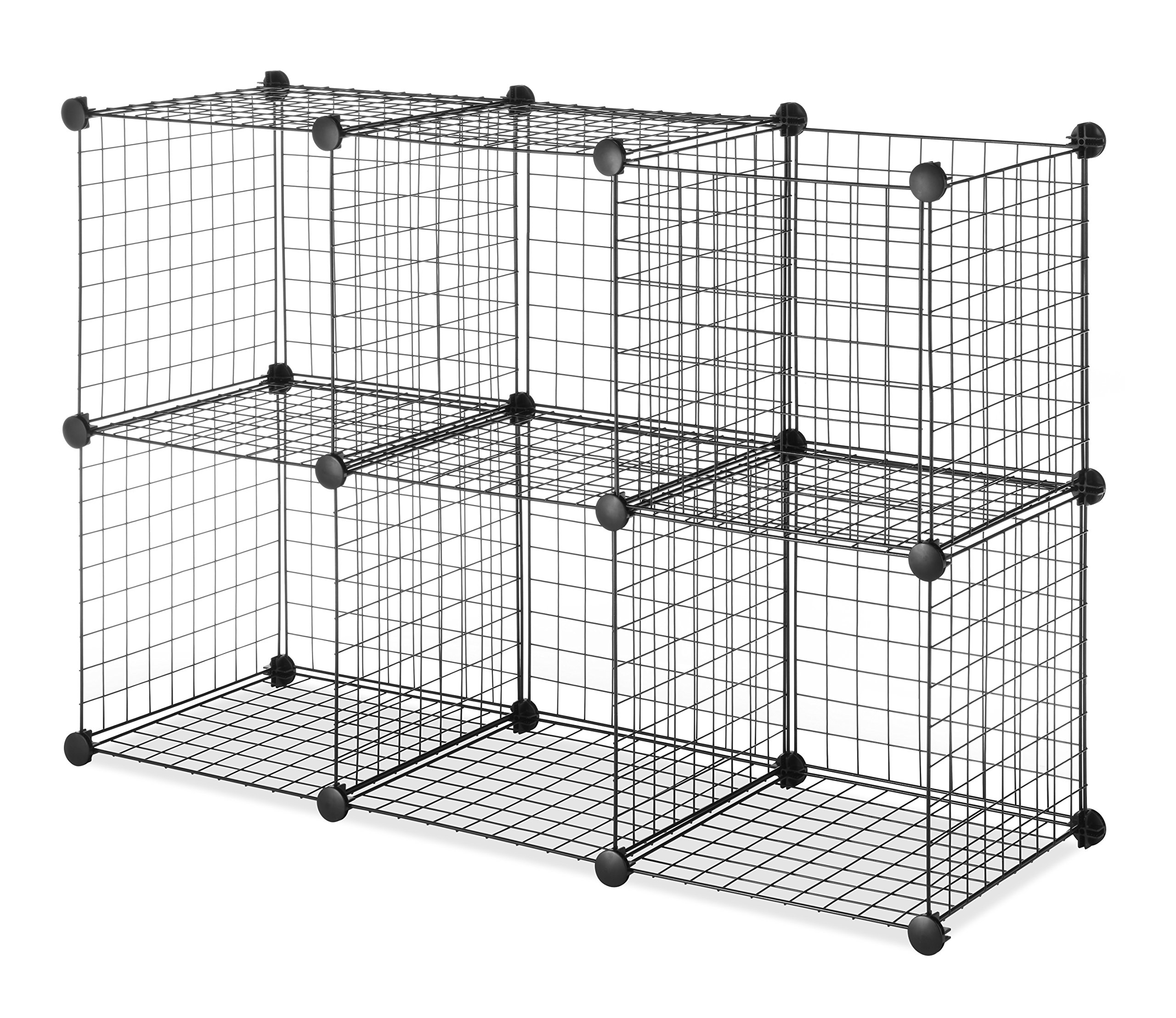 Wire Storage Cubes Set 4 Black