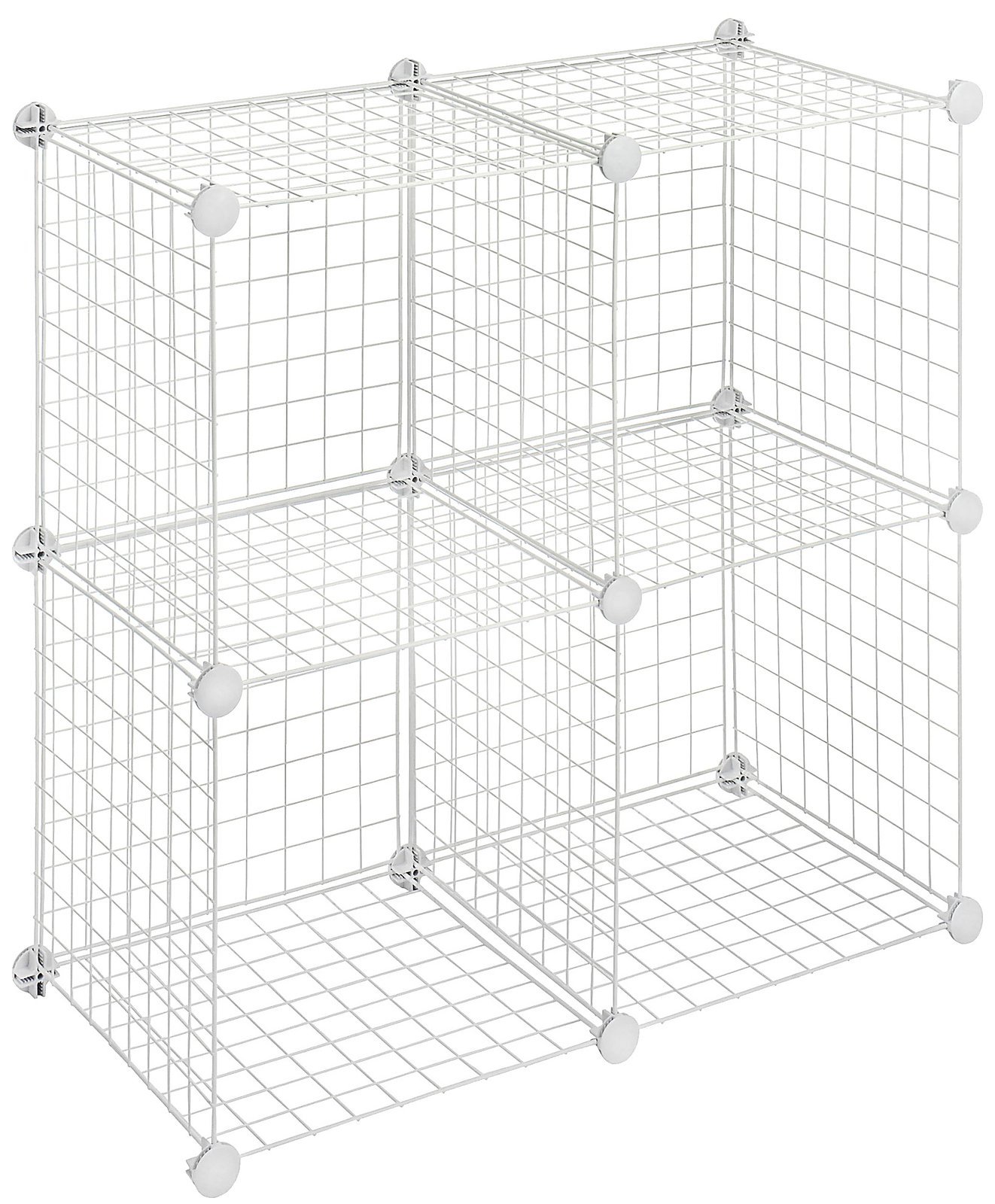 Wire Storage Cubes Set 6 White