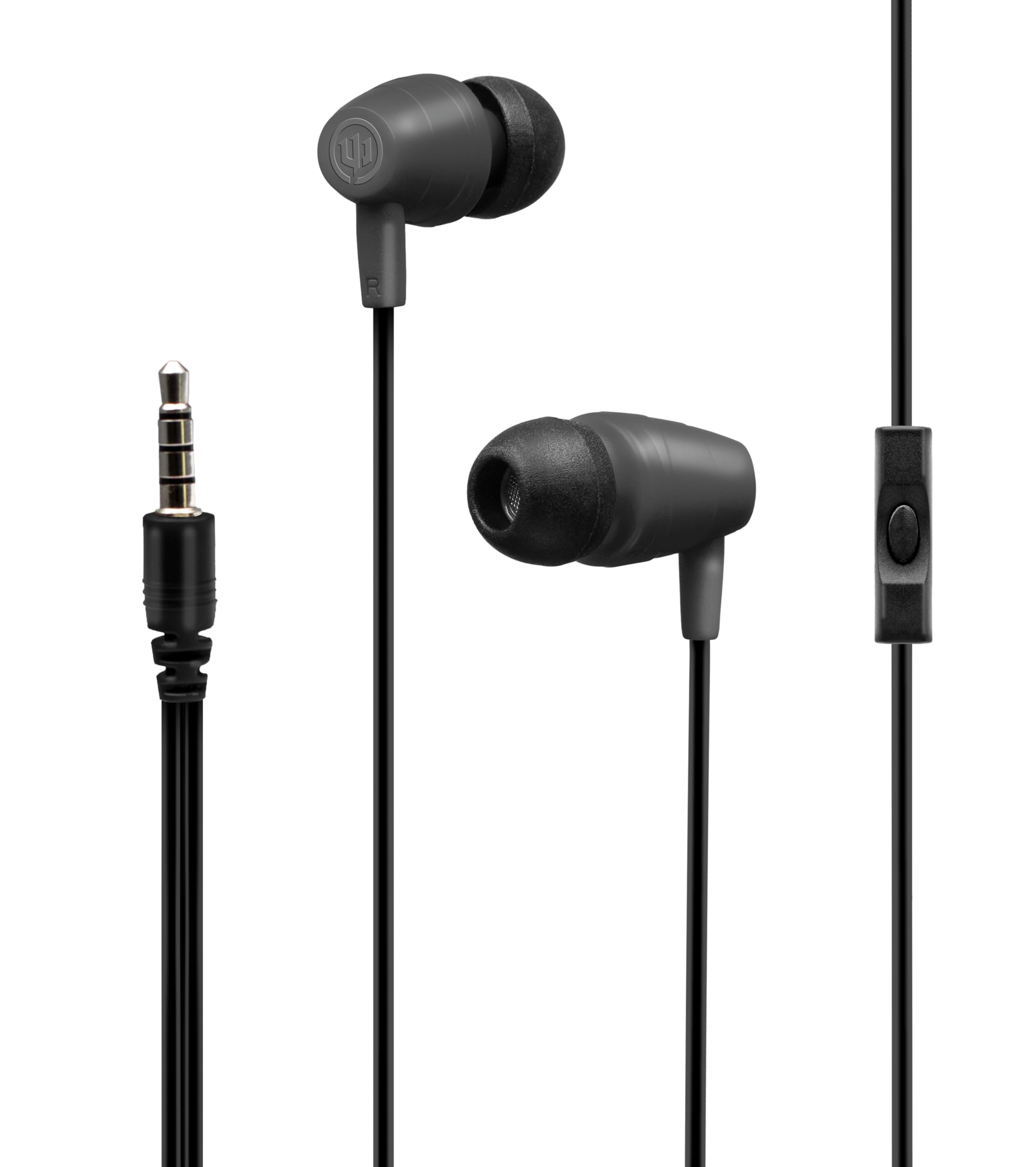 Wicked Audio WI550 Earbud Clave Wired Earbud Angled Design for Comfort- Black