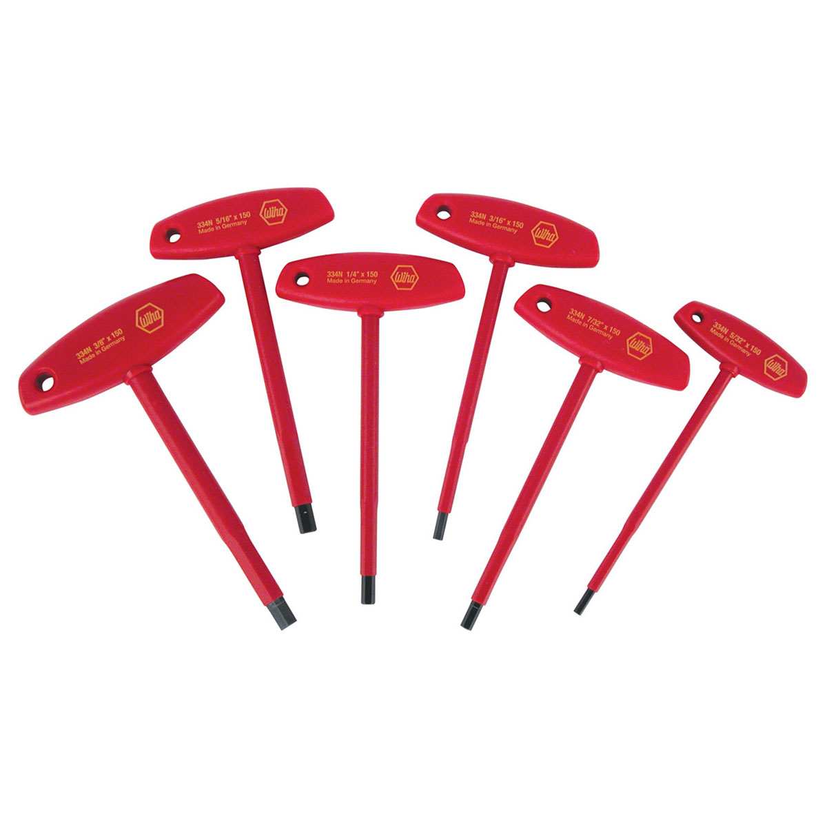 6 PIECE INSULATED THANDLE HEX SCREWDRIVER SET  INCH