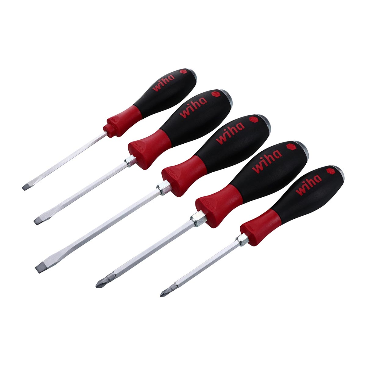 5 PIECE SOFTFINISH X HEAVY DUTY SLOTTED AND PHILLIPS SCREWDRIVER SET