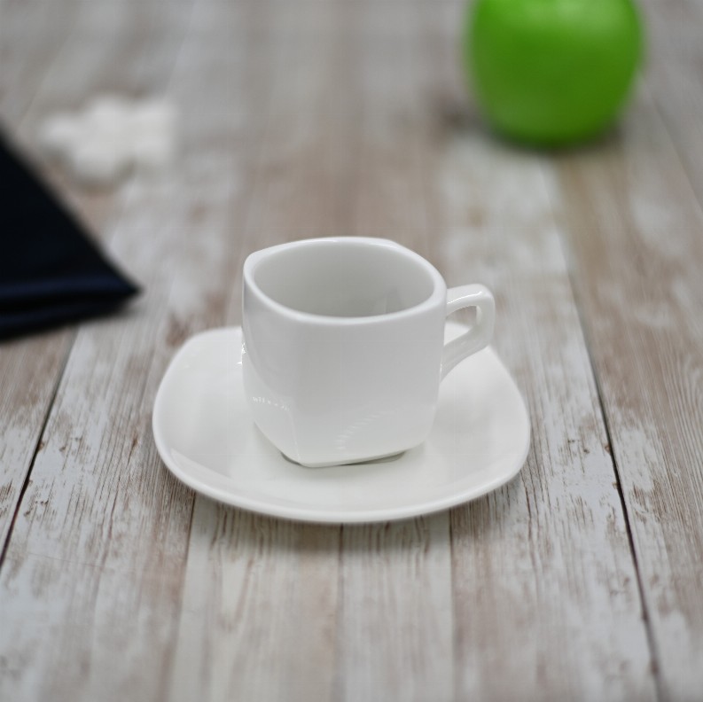 ( Set of 6 ) 3 FL OZ | 90 ML COFFEE CUP & SAUCER