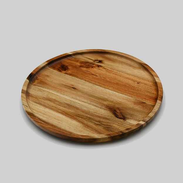Acacia round Plate / Platter 12" Diameter  Wood