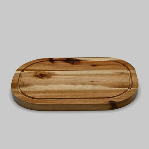 Acacia Serving Rounded cutting Board 12" X 8"  Wood