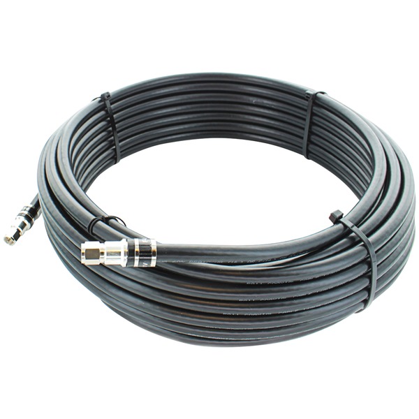 50' RG11 F Male Cable Black
