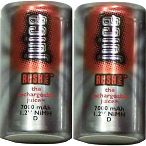 Size C Rechargeable NiMH Batteries, 2-Pack