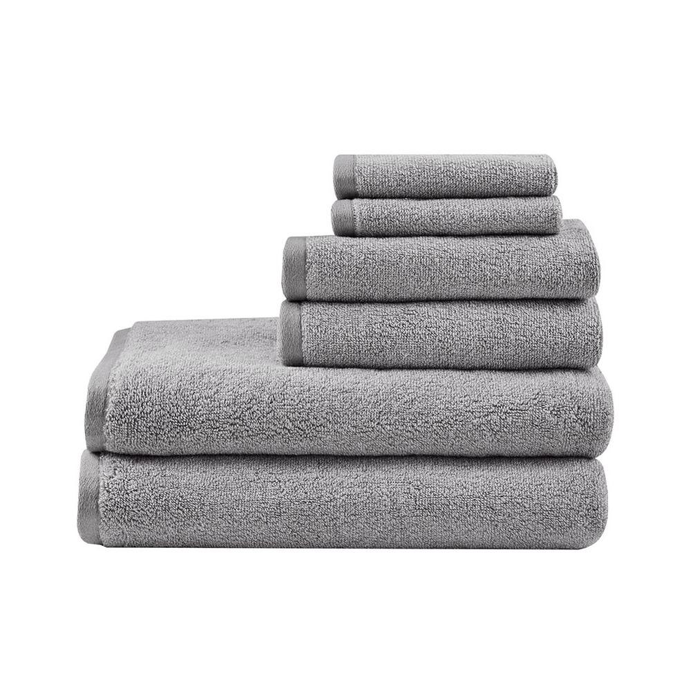 100% Cotton Dobby Yarn Dyed 6pcs Towel Set
