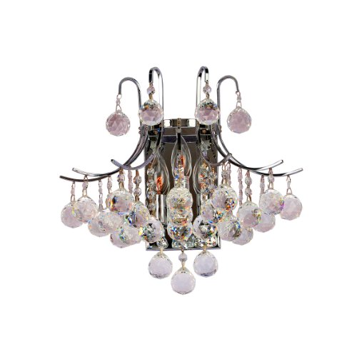 Empire Collection 3 Light Chrome Finish and Clear Crystal Wall Sconce 16