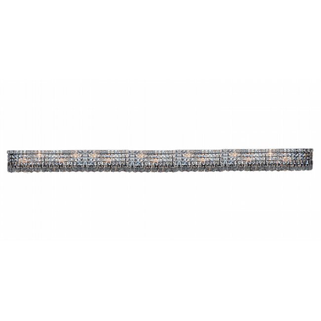 Cascade Collection 18 Light Chrome Finish Crystal Vanity Light 86" Wide ADA