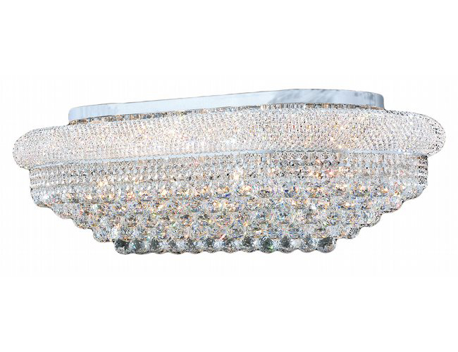 Empire Collection 18 Light Chrome Finish and Clear Crystal Flush Mount Ceiling Light 36