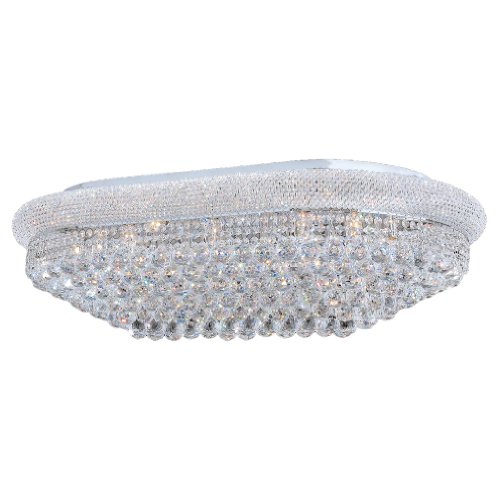 Empire Collection 24 Light Chrome Finish and Clear Crystal Flush Mount Ceiling Light 40