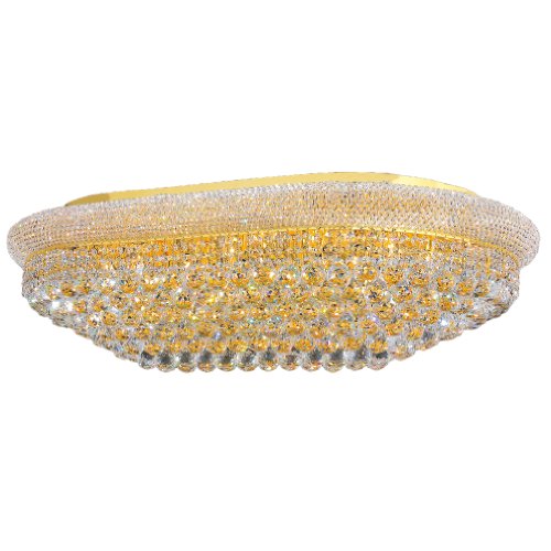 Empire Collection 24 Light Gold Finish and Clear Crystal Flush Mount Ceiling Light 40