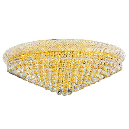 Empire 20 Light Gold Finish with Clear Crystal Ceiling Light