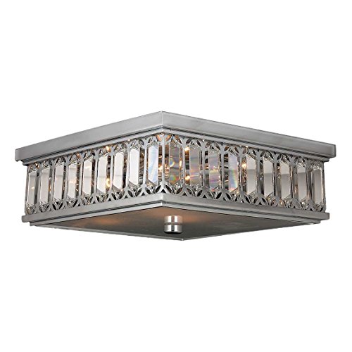 Athens Collection 6 Light Chrome Finish and Clear Crystal Flush Mount Ceiling Light 14