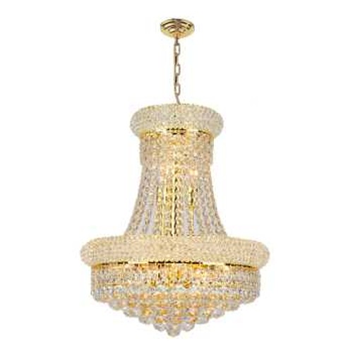 Empire Collection 8 Light Gold Finish Crystal Chandelier 16