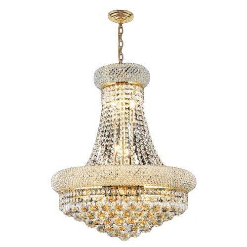 Empire Collection 12 Light Gold Finish Crystal Chandelier 20