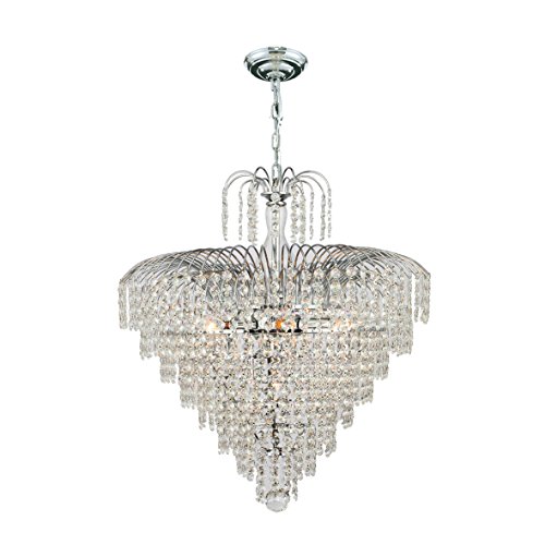 Empire Collection 7 Light Chrome Finish Crystal Chandelier 20