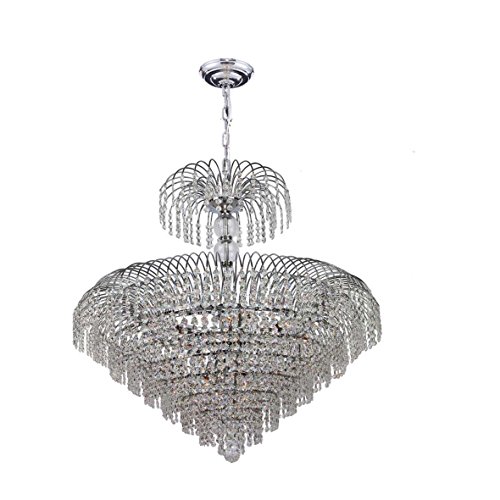 Empire Collection 14 Light Chrome Finish Crystal Chandelier 30