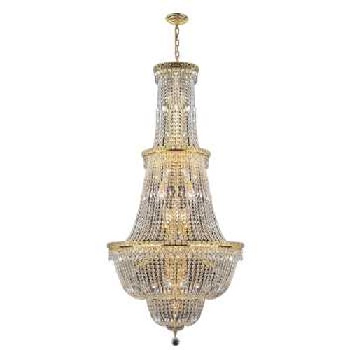 Empire Collection 34 Light Gold Finish Crystal Chandelier 28