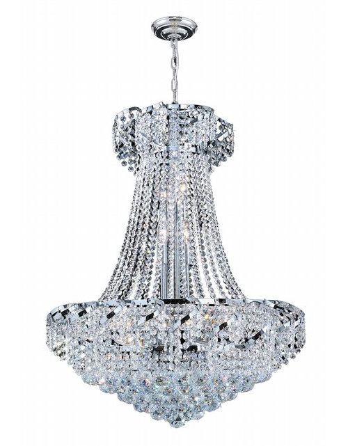Empire Collection 15 Light Chrome Finish Crystal Chandelier 26