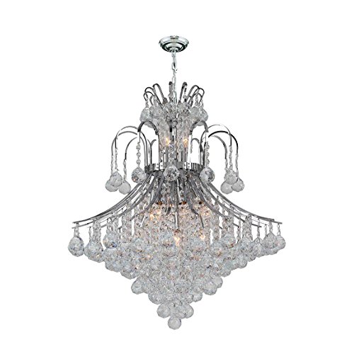 Empire Collection 15 Light Chrome Finish Crystal Chandelier 25