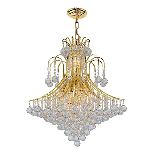 Empire Collection 15 Light Gold Finish Crystal Chandelier 25