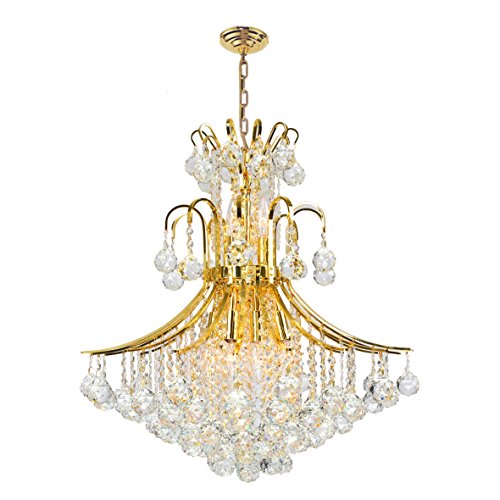 Empire Collection 11 Light Gold Finish Crystal Chandelier 22