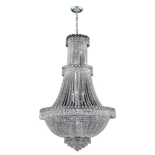 Empire Collection 17 Light Chrome Finish Crystal Chandelier 30