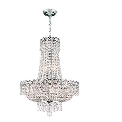 Empire Collection 8 Light Chrome Finish Crystal Chandelier 16