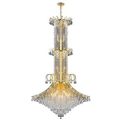 Empire Collection 20 Light Gold Finish Crystal Chandelier 44
