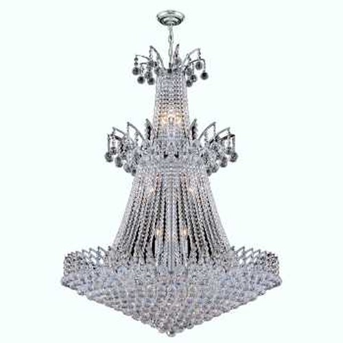 Empire Collection 18 Light Chrome Finish Crystal Chandelier 32